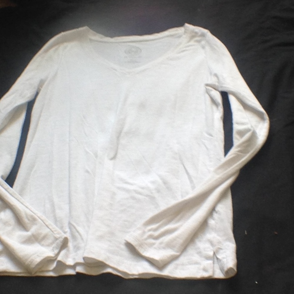 Long sleeve white T